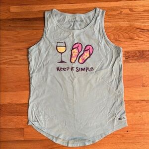 Life is Good Women's Blue Tank Top